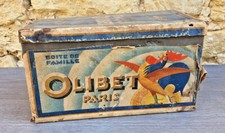 Ancienne Boîte Publicitaire Biscuits Olibet Paris Vintage Décoration