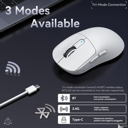 ATTACK SHARK X3 49g SUPERLIGHT Gaming Mouse PixArt PAW3395 BT/2.4 Wireless/Wired - Picture 6 of 70