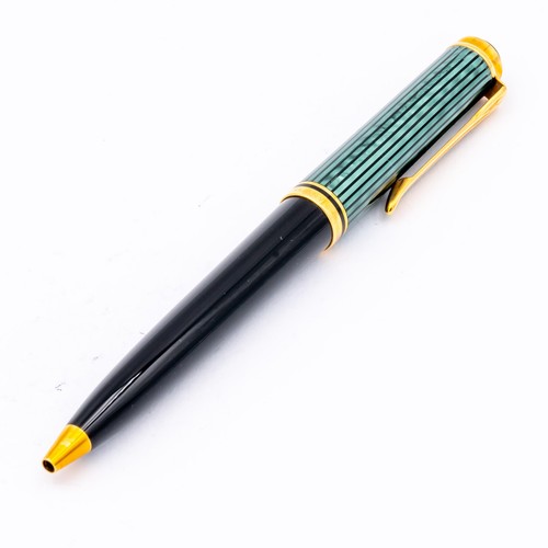 Pelikan Souverän K800 Kugelschreiber Schwarz Gold Grün NOS ballpoint-pen - Picture 2 of 5
