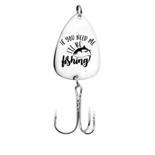 Best Gift for Anglers, If you need me i'll be Fishing. Custom Message Fish Hooks