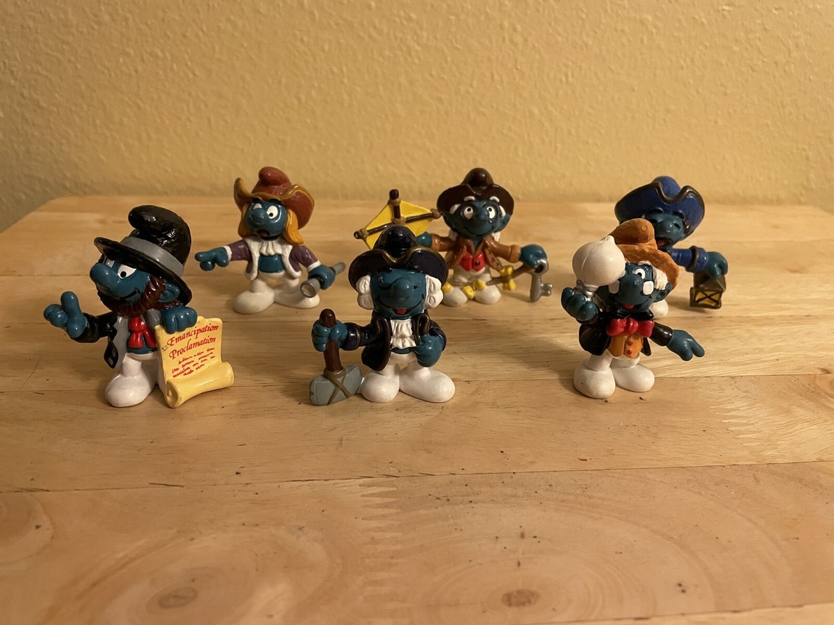 Smurfs Historical Smurfs Complete Set Of 6 - Vintage 1984