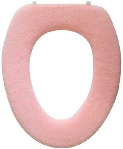 Soft Toilet Seat Cover - Plush & Thick Fabric Toilet Seat Warmer for round & Elo