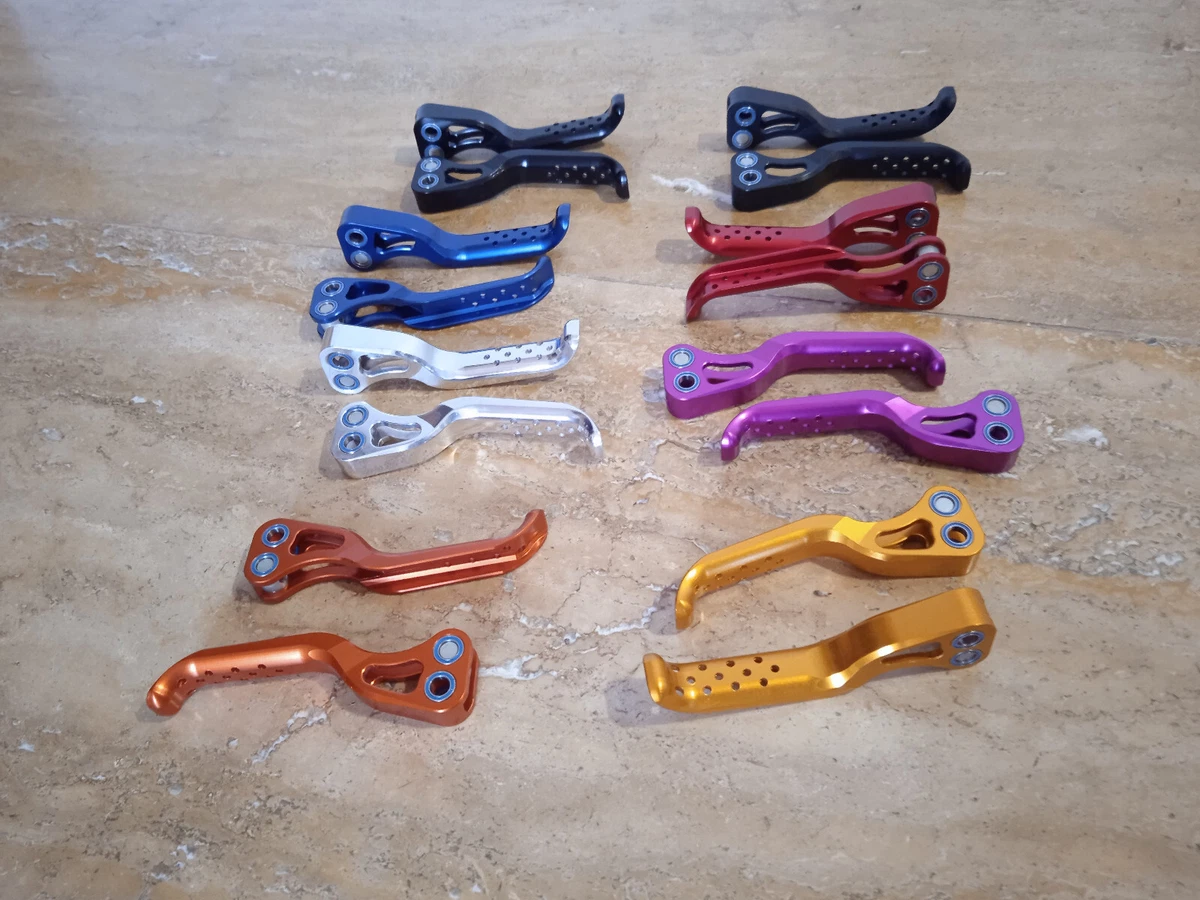 Yosoo Health Gear 1 Paio di Leve Freno per Bicicletta, Maniglie Freno in Lega di Alluminio per Mountain Bike, Bici da Strada, Bici Pieghevole, Diametro Universale 2,2 cm(Rosso