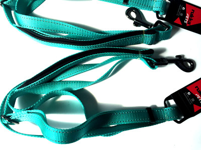 rukka Bliss Leash Hundeleine Nylonleine türkis blau M 200cm x 20mm RU5032