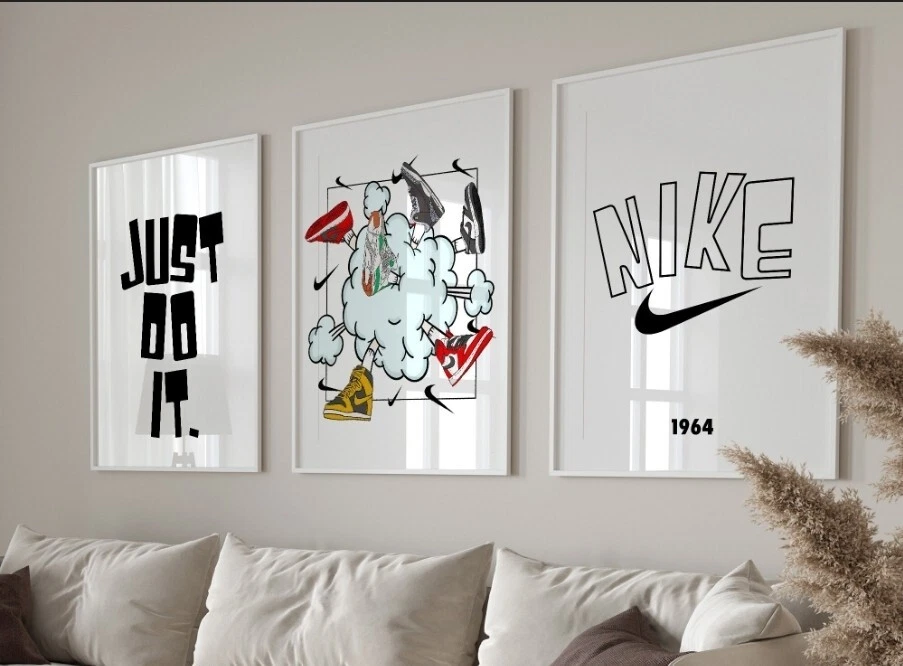 Set of 3 Nike Shoes Art pieces canvas wall art home decor
Opens in a new window or tab