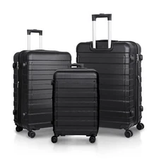 Luggage Set 3 Piece Expandable Lightweight Carry on Spinner Suitcase Set w/Wheel