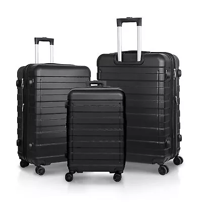 SEGAWE Luggage Set 3 Piece Expandable Lightweight Carry on Spinner Suitcase Set w/Wheel