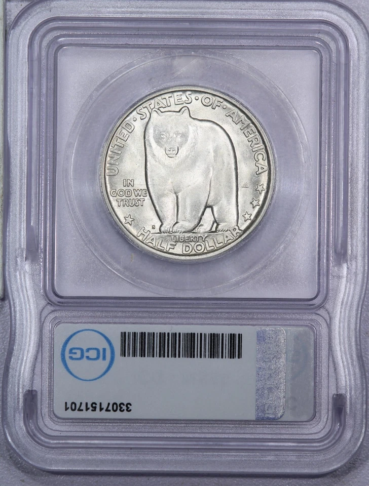 1936-S Bay Bridge Silver Commemorative Half Dollar 50C ICG MS66 - Image 2 of 4