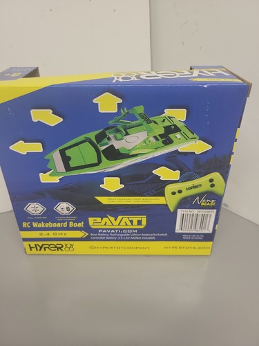 Pavati RC Wakeboard Boat 1:64 Scale Green 2.4 GHz Hypertoys Nano Beast Micro New - Picture 4 of 4