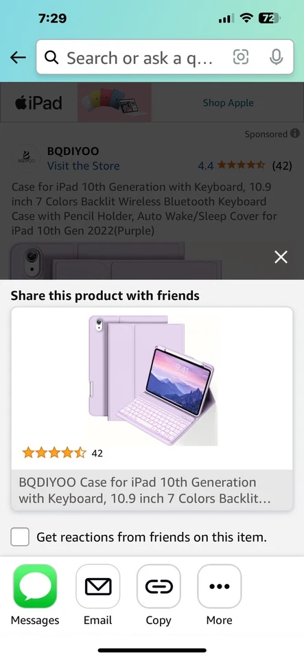 vopotek BT color illuminated backlit keyboard Ipad 10 case  Pink  ONLY NEW - Image 3 of 4
