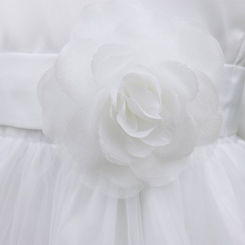 Kids Flower Girls Dress Bowknot Wedding Baptism Christening Tutu Dresses Gown - Picture 16 of 132