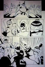 Supermansion 2017 #2C Original MATT HEBB Hand-Drawn Interior Titan Comics Page