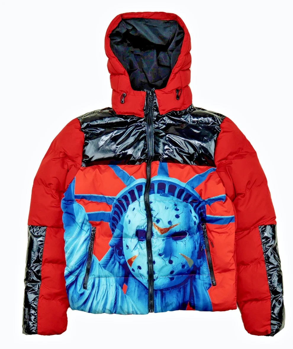 MEN ROKU STUDIO: Liberty For All Bubble Jacket RED (RK6480491 RED), Sz LG - 2XL - product detail image 1