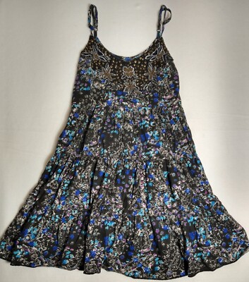 free people floral beaded dress Free People Dress Peach Floral Size XS SKU 000241-2 – Designers On A Dime main image 0