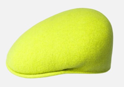 Original Kangol Wool 504 Schiebermütze Flatcap neongelb sulphur Wolle Mütze Neu