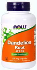 NOW Foods Dandelion Root, 500 mg, 100 Veg Capsules Taraxacum officinalE.