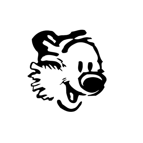 Calvin Hobbes Cartoon Vinly Decal Sticker for Macbook Laptop Car Window Auto - Picture 1 of 4