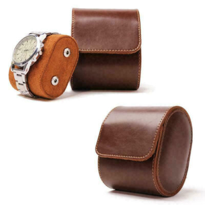 Leather Watch Roll Case Single Watch Storage Box Watch Box Travel Case Men  Gift