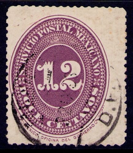 fe39 Mexico #181 12ctv lilac Numeral used Fine-Very fine est Nice example - Picture 1 of 1