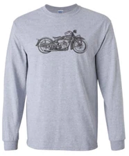Vintage INDIAN Mororcycle LONG SLEEVE T-shirt - Harley Chopper Sturgis Biker