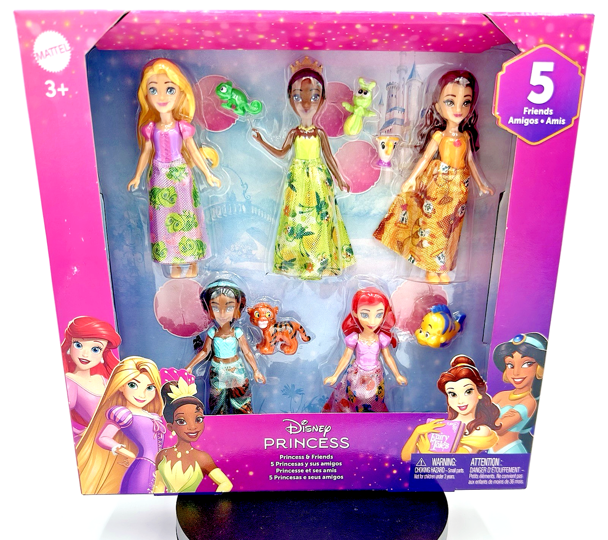 Disney Princess and Friends Set w/5 Dolls in Sparkling Outfits