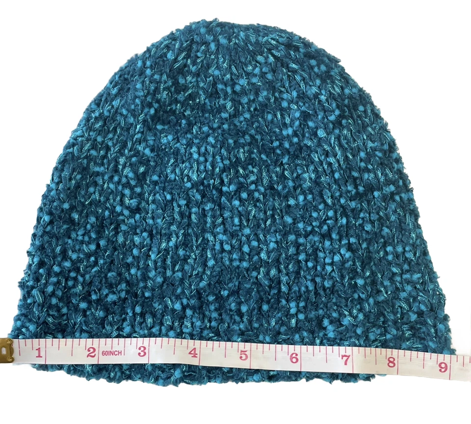 Gorro Liz Claiborne Hilado Otoño Invierno Turquesa Azul Aqua Foto 3 de 4