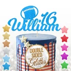 Personalised Rugby Ball Cake Topper Boys Cake Party Decoration Any Name Any Age