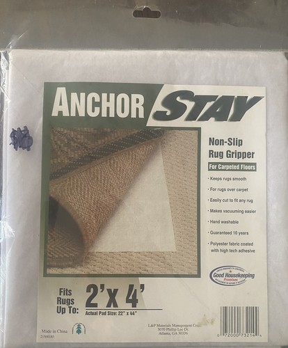 NIP Anchor Stay Non-Slip Rug Gripper 2' x 4' for Carpeted Floors