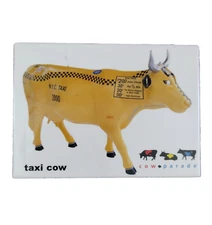 NYC Taxi Cow Parade Magnet ATA BOY Yellow 2000 USA Refrigerator Magnet 3.5x2.5in