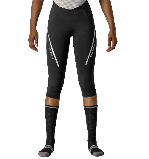 Castelli - Velocissima 3  - Black Cycling Padded  3/4 Tights - Women's SMALL