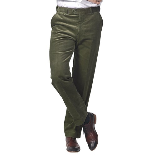 Men’s Corduroy Cord Trousers Pants Quality High Waist Expandable Waist Upto 60" - Picture 28 of 39