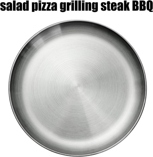 Lightweight 9" 304 Stainless Steel Plates Set, Dishwasher Safe, 10 Pcs - Picture 8 of 9