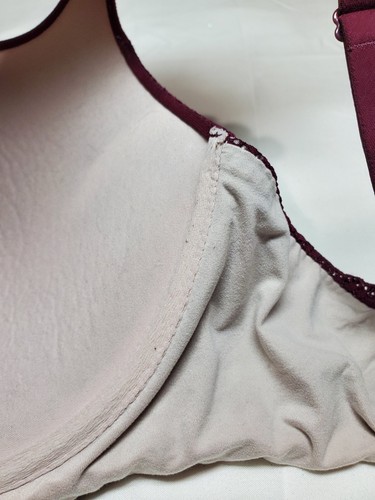 Victoria Secret Bra 38DD Purple W/Lace Accents Perfect Shape Body By Victoria - Picture 11 of 11