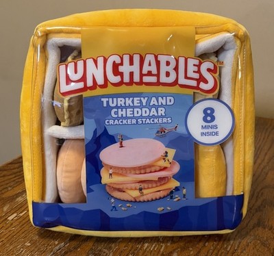 Kraft Lunchables Package 11'' x 11'' Pillow Set with Mini Turkey Cheese & Crackers