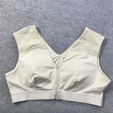 Tommie Copper Sports Bra Womens 3XL Shoulder Support Zip Front Athletic Gym