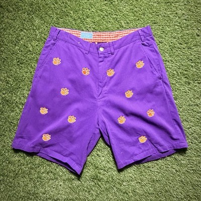 Pennington and Bailes Clemson Tigers Stadium Shorts 32 Tiger Paw Print PB6