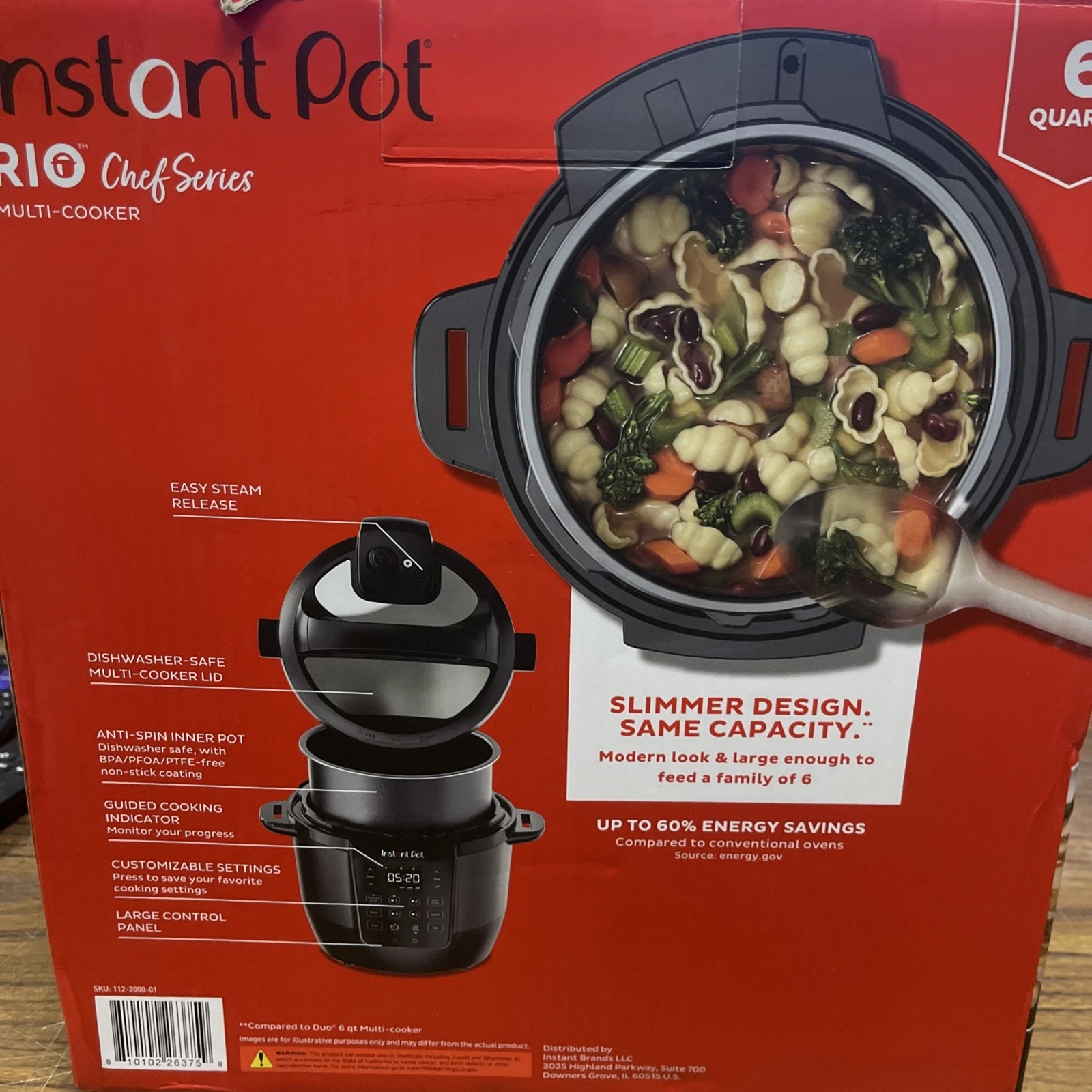 Instant Pot RIO Chef Series 6 Quart Multi-Cooker - Open Box