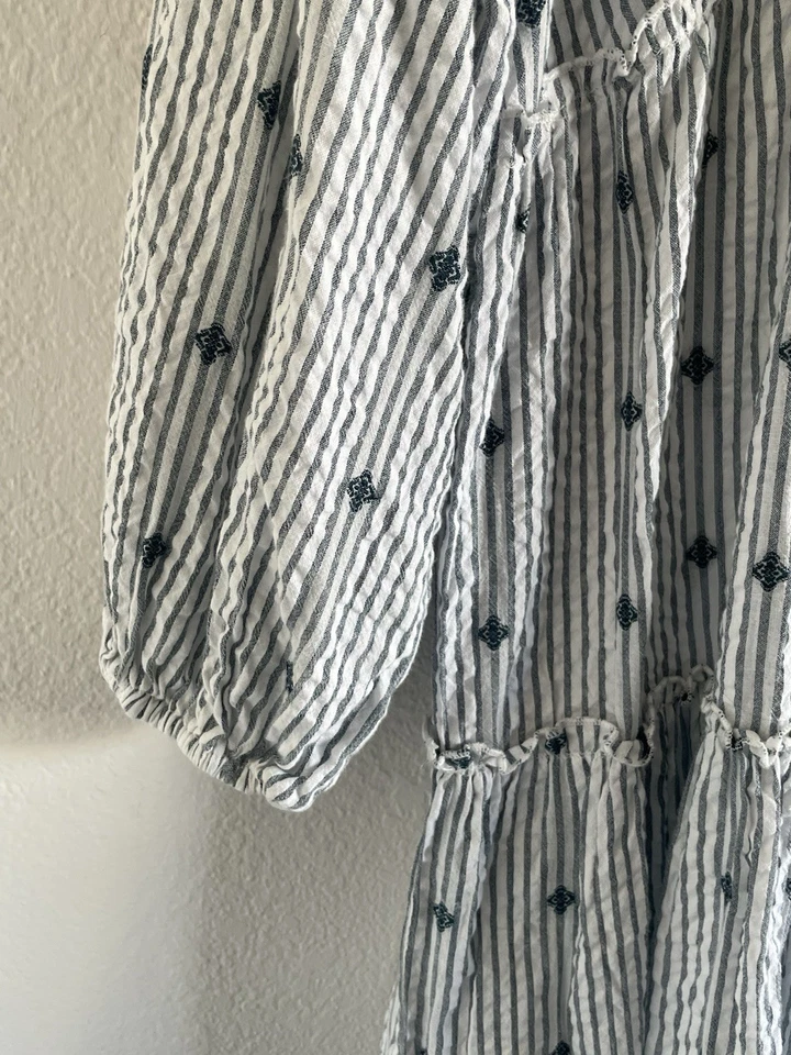 Tiras blancas y azules Blue Island para encubrimiento de playa/natación talla pequeña Foto 4 de 4