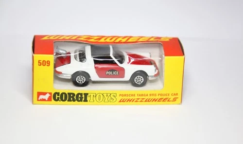 Corgi 509 Porsche Targa 911S Police Car In Original Box - Near Mint Vintage