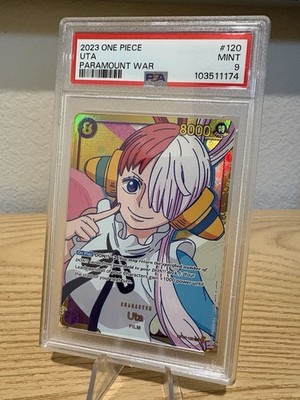 2023 One Piece Uta SEC Alternate Art Parallel Paramount War OP02 #120 PSA 9