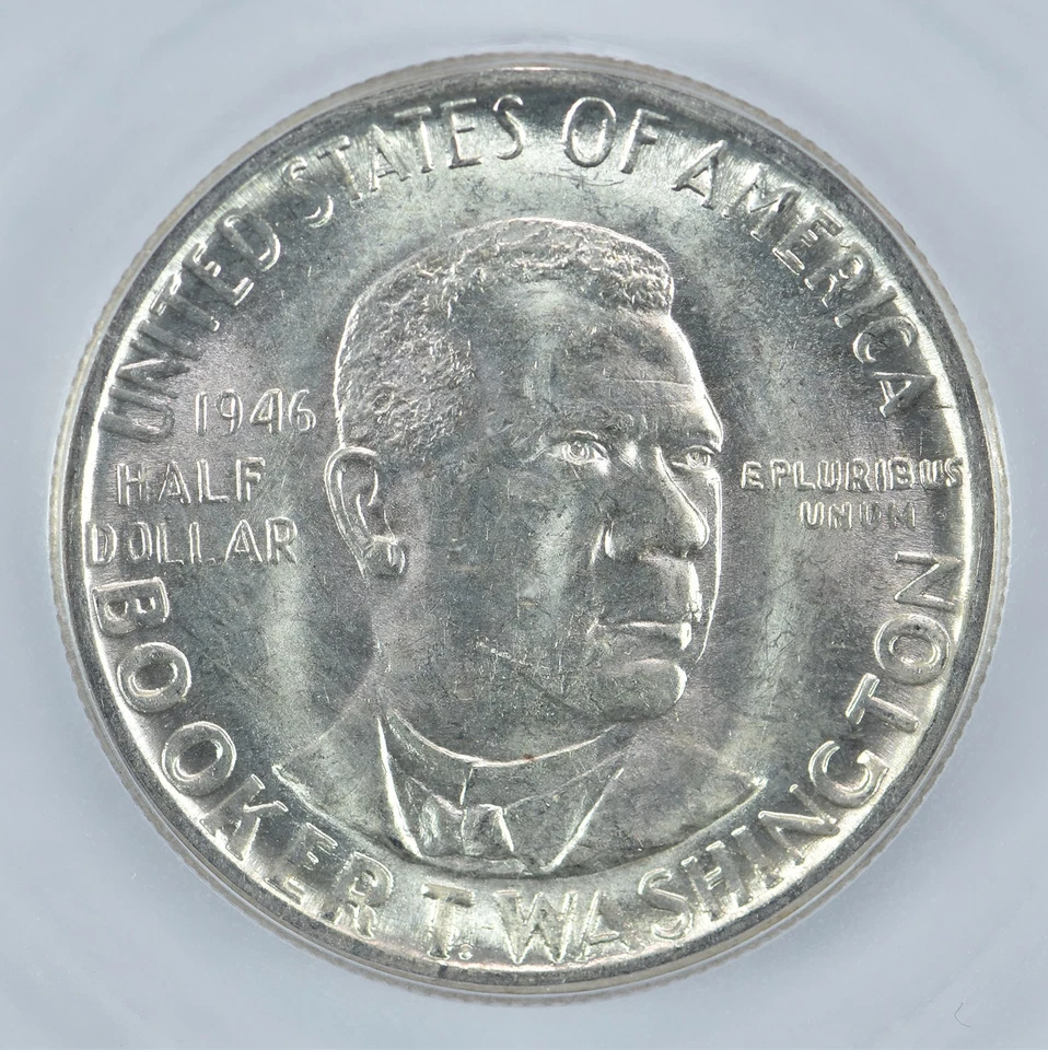 1946-D Booker T Washington Commemorative Half Dollar MS64 ICG *2326 - Image 3 of 4