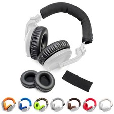 Thick Soft Protein Leather Ear Pads and Headband Cushion Cover Replacement Ki...