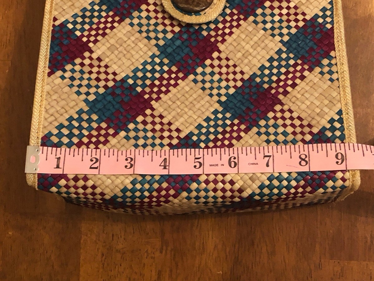hand woven bag artisan purse beach bag cute tote Top Handels View 3