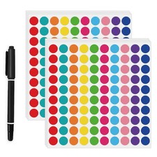 2000 Pcs 3/4" Garage Sale Price Stickers Sheets, 10 Color Yard Sale Price Sti...
