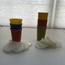 Tupperware LOT Multi Color Plastic Bell & Tum...