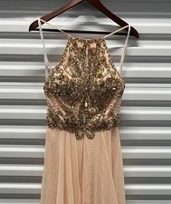 Jovani Long Elegant Beaded Dress Gown Size 10