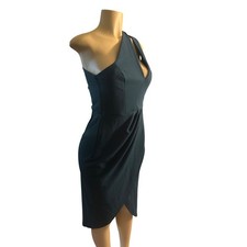 Women S Lulus So Flirty One-Shoulder Cutout Asymmetric Green Holiday Party Dress