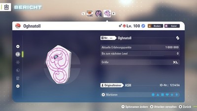 Shiny Elite Oghnatoll  Level 100 6IV + Max EV / DV  Für Pokemon Legenden Z-A