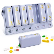 Weekly Pill Organizer 2 Times a Day, AM PM Travel Pill Organizer 7 Day for Vi...