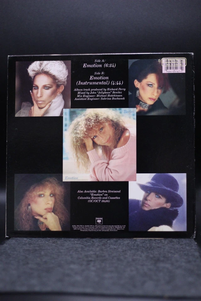 Barbara Streisand Emotion 12" Dance Remix Promo Columbia 44-05167 1985 NM- - Image 2 of 4